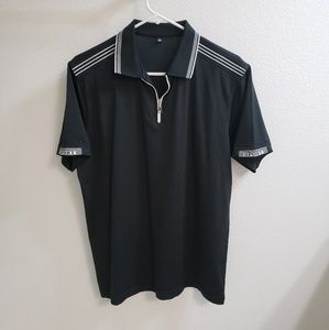 Black and white quater zip t shirt